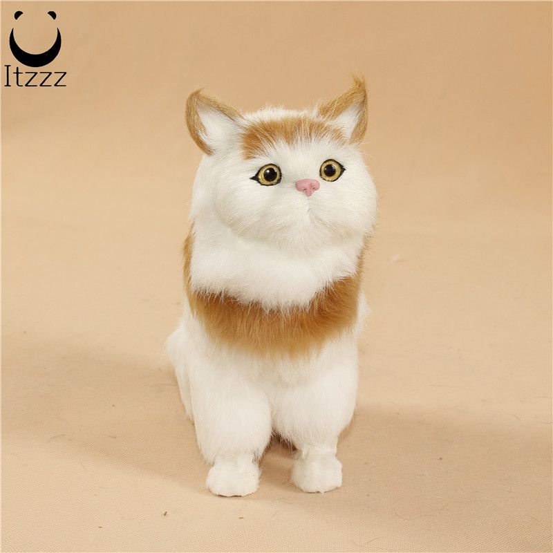 产品中心：仿真动物模型小猫咪儿童动物毛绒玩具，猫玩偶猫咪公仔菏泽恒方皮毛工艺品有限公司