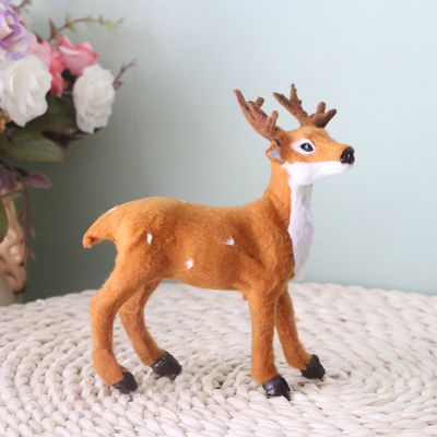 Fur toysSimulated deer ornaments Christmas deer handicraft office desktop decoration deer baby mascotHEZE HENGFANG LEATHER & FUR CRAFT CO., LTD