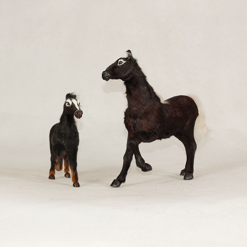 PRODUCTSSimulation small black horse toy model home decoration doll doll holiday giftHEZE HENGFANG LEATHER & FUR CRAFT CO., LTD