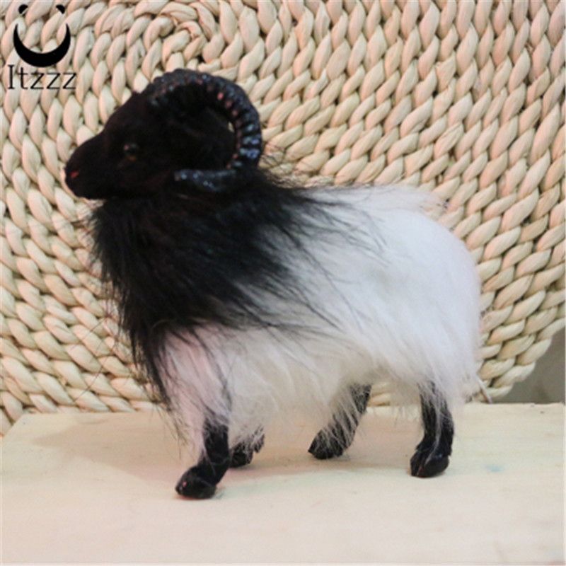 Fur toysFactory direct simulation animal sheep model ornament decoration creative craft gift pet doll goat ornamentsHEZE HENGFANG LEATHER & FUR CRAFT CO., LTD